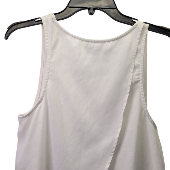 Abercrombie & Fitch Graphic Print Sleeveless Top Tank Open Back White Medium Use - Picture 7 of 10
